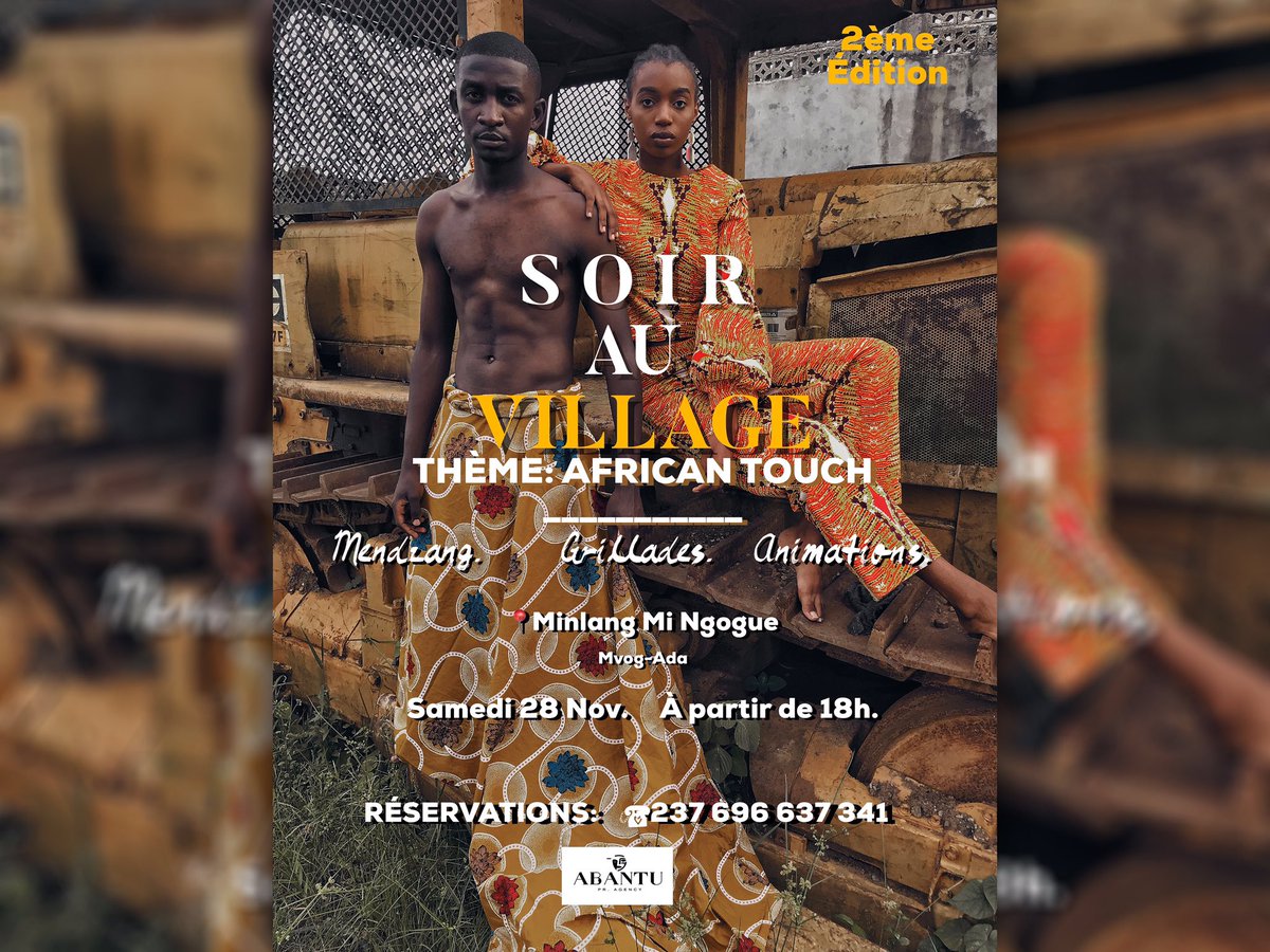 BolingoANzambe's tweet image. #SoirAuVillage🔥 est de retour pour une 2e édition ce Samedi 28 Novembre 2020 dès 17h Au restaurant « Minlang Mi Ngogue » situé en face de La Chapelle Mvog Ada.

Au programme : Mendzang, grillades, divertissements et pleins de suprises..💃🏾💃🏾

#SAV2
#Abantu