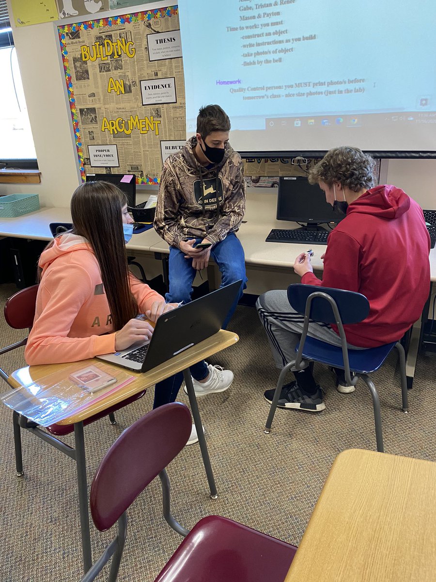 Angela1989Gray's tweet photo. Don’t tell me seniors don’t enjoy playing with Legos! Learning how to write effective instructions. https://t.co/y2Unk1KJia