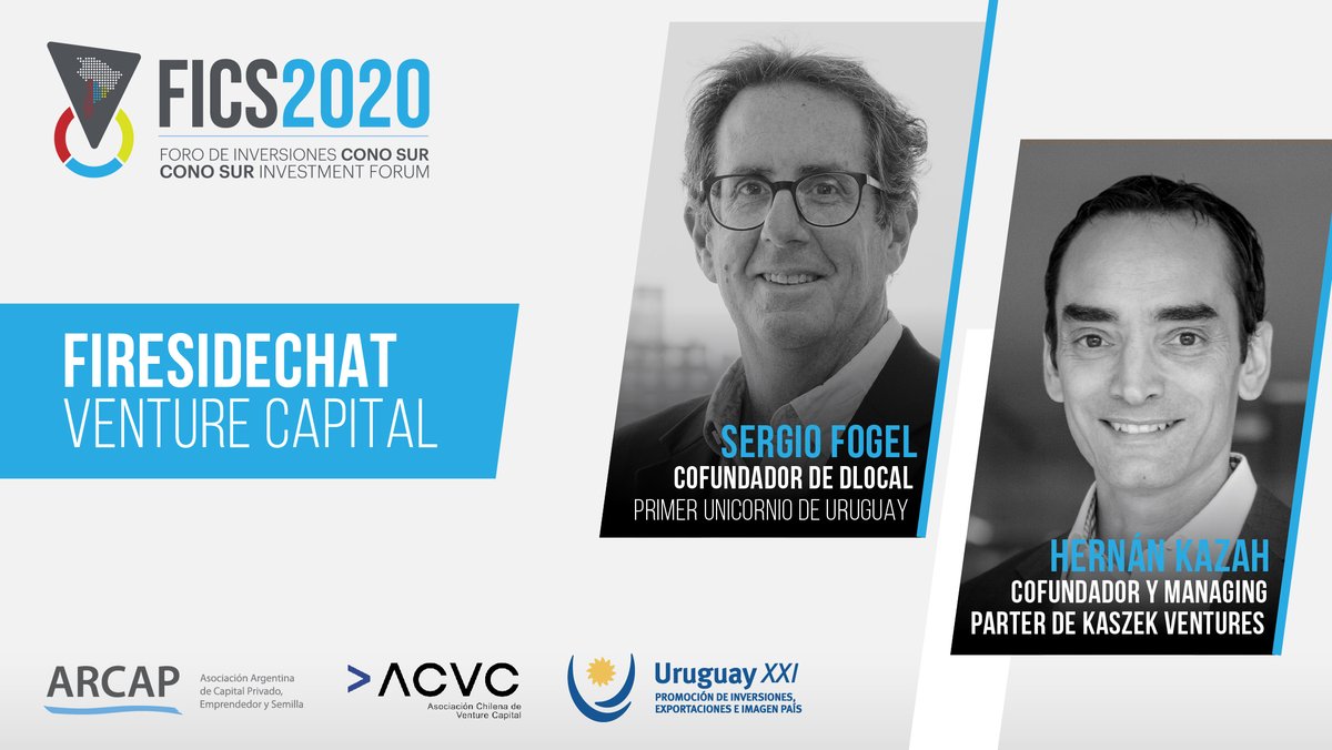 Conoce a los principales fondos #VentureCapital del Cono Sur que ayudan a emprendedores y #startups a escalar a otros mercados.
Participa en #FICS2020, el mayor encuentro PE &amp; VC en #Sudamérica
Organizan <a href="/Arcap_/">ARCAP</a> <a href="/UruguayXXI/">Uruguay XXI</a> y <a href="/ACVCchile/">Asociación Chilena de Venture Capital</a>
24-25nov Inscríbete lnkd.in/dH7KbXF