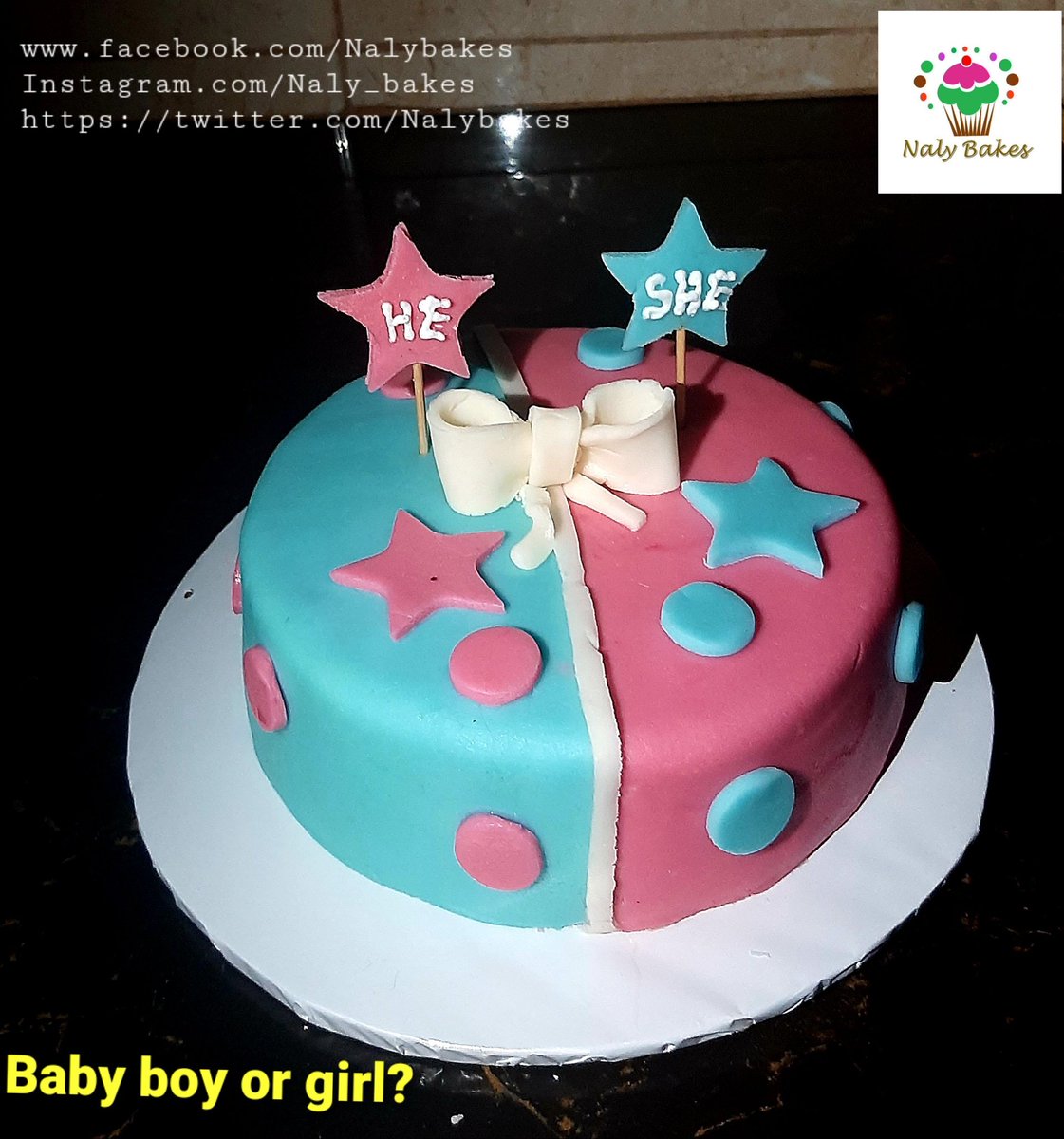 Nalybakes's tweet photo. A gender reveal cake by Naly bakes. You need it, we got it...

#genderrevealcake #boyorgirlcake 
#boyorgirlparty #babyboyorgirl 
#babyshowercakes #blueandpinkcake 
#Nalybakes https://t.co/gRLtlQ07jK