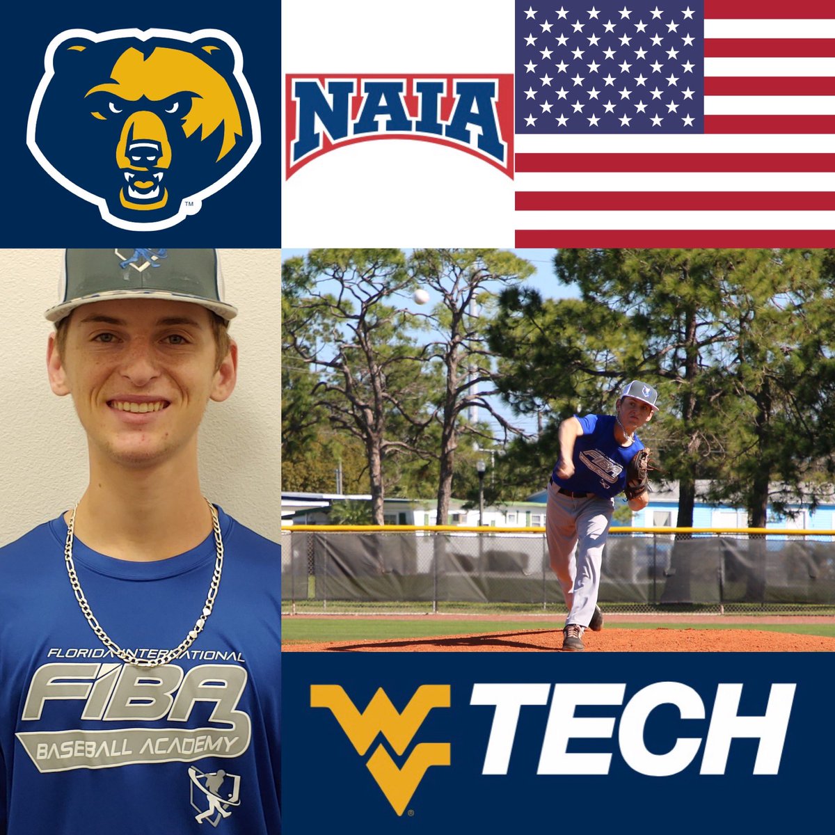 fiba_baseball's tweet photo. 🇺🇸⚾️🔥Congratulations to FIBA RHP Chad Baker on his official commitment to West Virginia Tech! Part of the NAIA D1 River State Conference 🔥⚾️🇺🇸 #fibabaseball #commitmentalert https://t.co/eq6YfpEWQ1