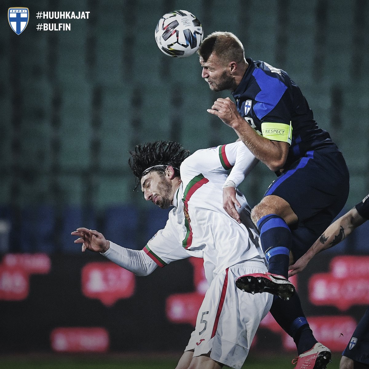 Huuhkajat's tweet photo. Kuvakooste I 🇧🇬🆚🇫🇮 | Mitä mieltä olet Huuhkajien eilisestä voitosta? 🦉💬

🗣 "Saimme kairattua voiton, joka kertoo tämän joukkueen luonteesta ja muutenkin tästä joukkueesta." - Teemu Pukki

📸: BFU

#Huuhkajat #UNLfi #BULFIN #MeOlemmeSuomi https://t.co/WfCSPHfyjx