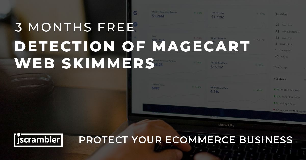Jscrambler's tweet photo. With the holiday shopping season getting started, we want to help you ensure that Magecart attackers don't breach your store and add web skimmers.
So, we’re offering 3 months of free Magecart detection: https://t.co/QAMgDlHO3g
#Magecart #MagecartProtection #Webskimmers https://t.co/L0YjqNOAdW
