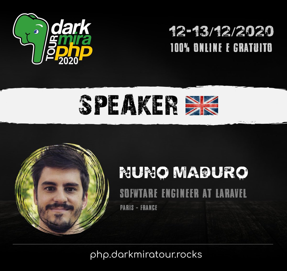Darkmira Tour (@darkmiratour) on Twitter photo Aí você pensa: Caraca, esses palestrantes do #DarkmiraTour PHP 2020 estão demais, dúvido que possa melhorar. Daí a gente confirma o <a href="/enunomaduro/">nuno maduro</a> Software Engineer do @LaravelPHP
E aí, vai me ajudar a segurar essa barra que é gostar de eventos?
#trackEN Aí você pensa: Caraca, esses palestrantes do #DarkmiraTour PHP 2020 estão demais, dúvido que possa melhorar. Daí a gente confirma o <a href="/enunomaduro/">nuno maduro</a> Software Engineer do @LaravelPHP
E aí, vai me ajudar a segurar essa barra que é gostar de eventos?
#trackEN
