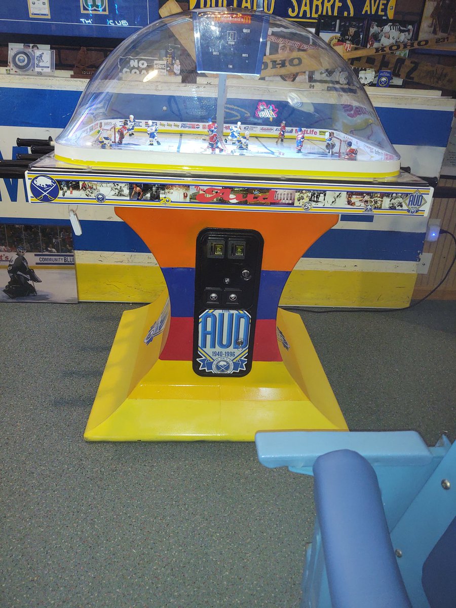 lifewithmikey52's tweet photo. The Aud @ICESuperChexx game is completed. Complete with working scoreboard and graphics on the sides. @BuffaloSabres https://t.co/gQsSaWKlmA