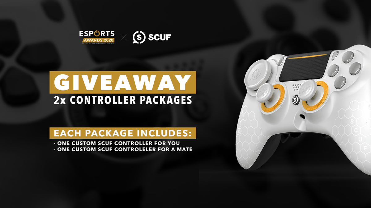 esportsawards's tweet photo. What could be better than one free @ScufGaming controller? Getting an extra one for your mate.

Enter here for your chance to win the best controller on the market: https://t.co/Wmgb4dgaps https://t.co/w8YnhsodMy