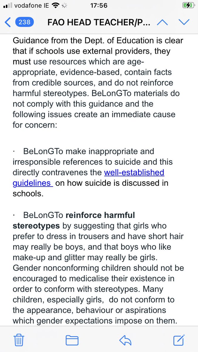 Thread: An infamous hate group masquerading as a gay rights organisation has sent Transphobic & mendacious emails to many Republic of Ireland school principals this weekend to undermine diversity in our education system. This attempt to smear. @BeLonG_To is unacceptable & vile.