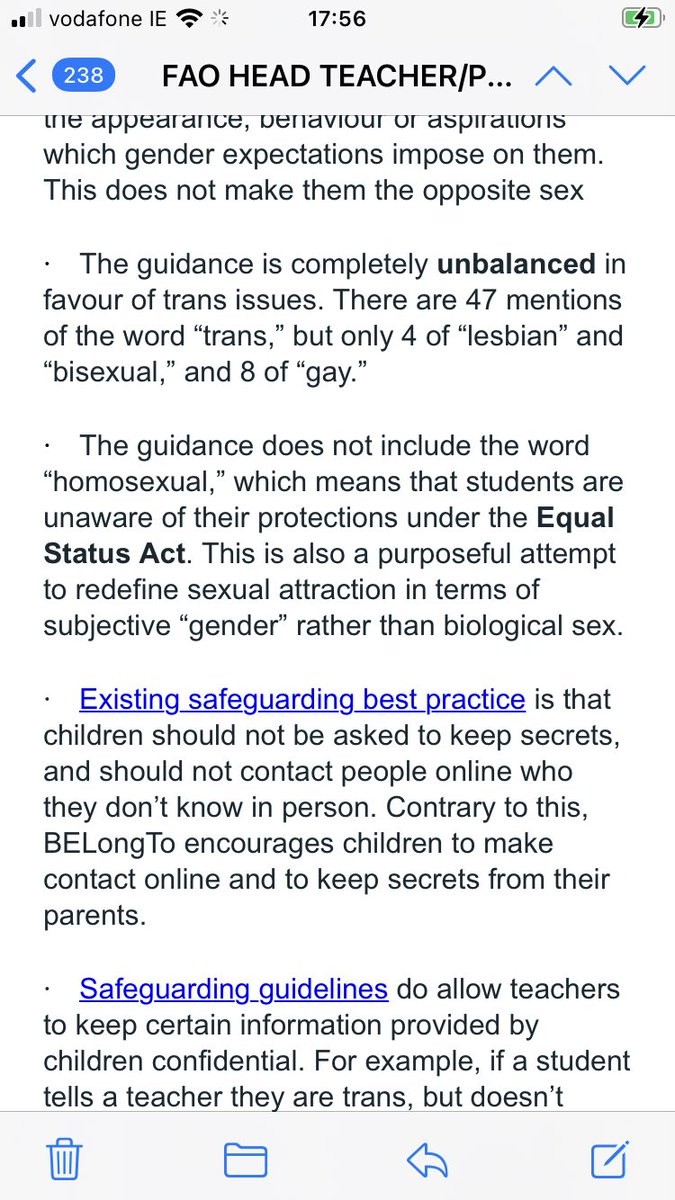Thread: An infamous hate group masquerading as a gay rights organisation has sent Transphobic & mendacious emails to many Republic of Ireland school principals this weekend to undermine diversity in our education system. This attempt to smear. @BeLonG_To is unacceptable & vile.
