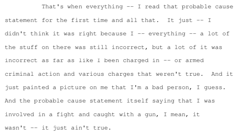 The next day, he was sent to prison. Weeks later, another officer came and encouraged him to waive the second of the 2 hearings he was entitled to, arguing, again, it's really not necessary. Braxton did. THEN he finally saw the charges against him--full of inaccuracies, he said.