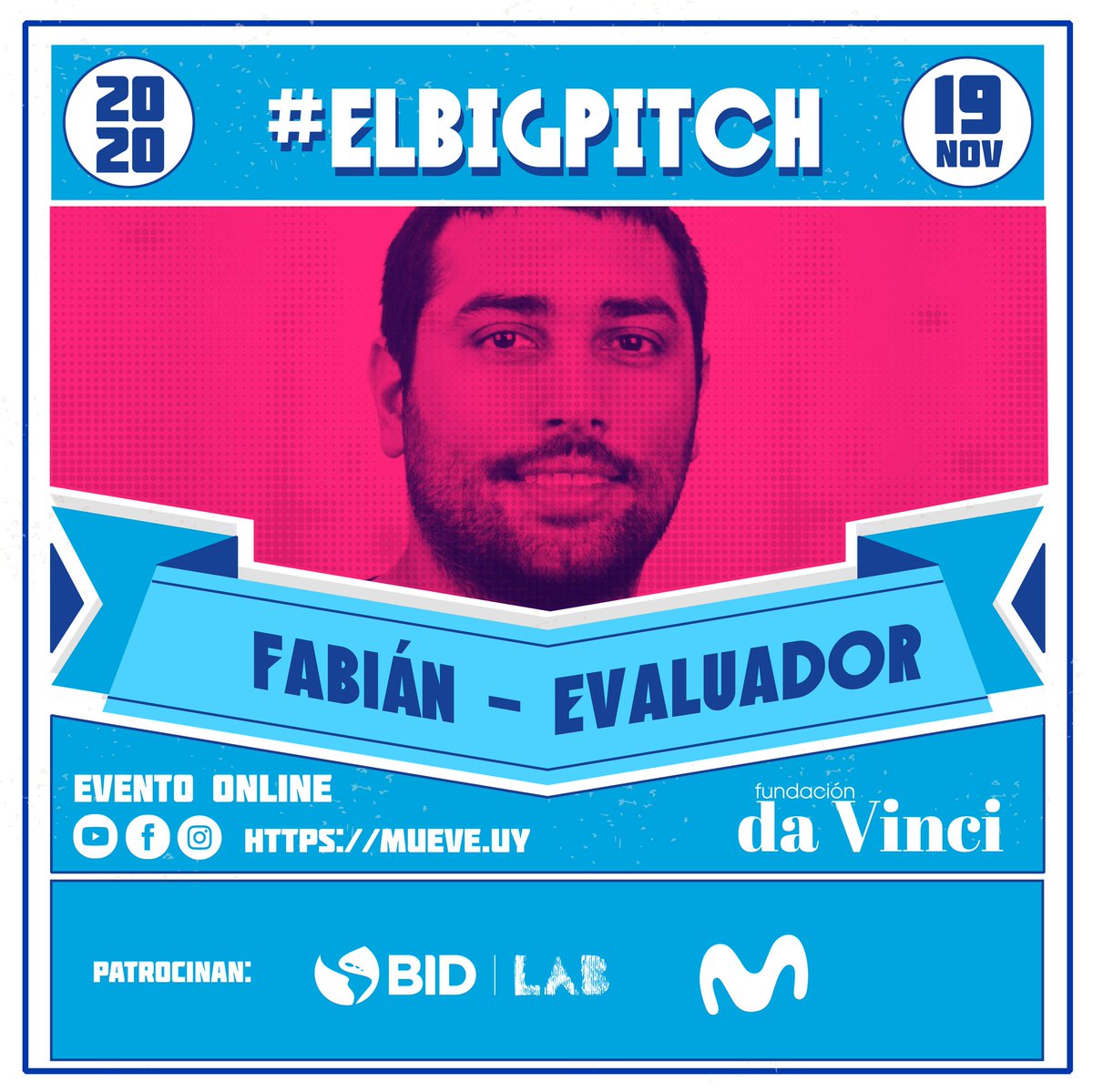 Este año y desde Zonamerica conoceremos doce startups que son parte de #elBiGPitch en el marco del encuentro anual <a href="/daVinciLAT/">Fundación da Vinci</a> Nos vemos online el jueves 19 de noviembre #MueveUY >>> mueve.uy !!! 🔥🔥🔥 <a href="/el_BID/">Banco Interamericano de Desarrollo</a> <a href="/Movistar_UY/">Movistar Uruguay</a>