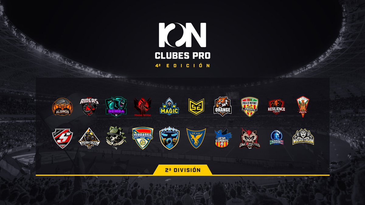 IONesports's tweet photo. Por su parte, en la 2ª división de #IONClubesPro, estos serán los equipos que tratarán de buscar el ascenso además de pugnar por el siguiente prizepool:
🥇 300€
🥈 100€
🥉 25€
¿Por qué equipo apostáis? 🤔 https://t.co/zHY2Vpzq2G