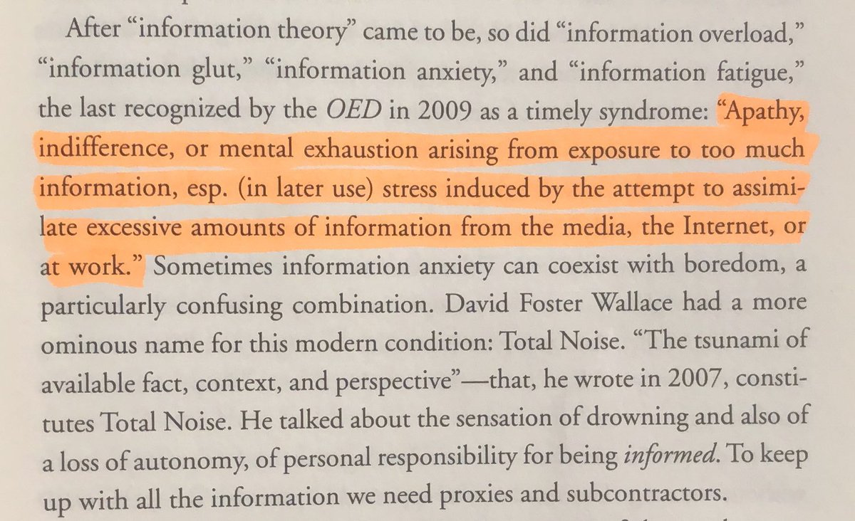 NickKroeger1's tweet photo. I've never felt so validated as I work on a review paper... apparently Information Fatigue is a real thing.
#JamesGleick #TheInformation📚 https://t.co/fvCpzYg7MA