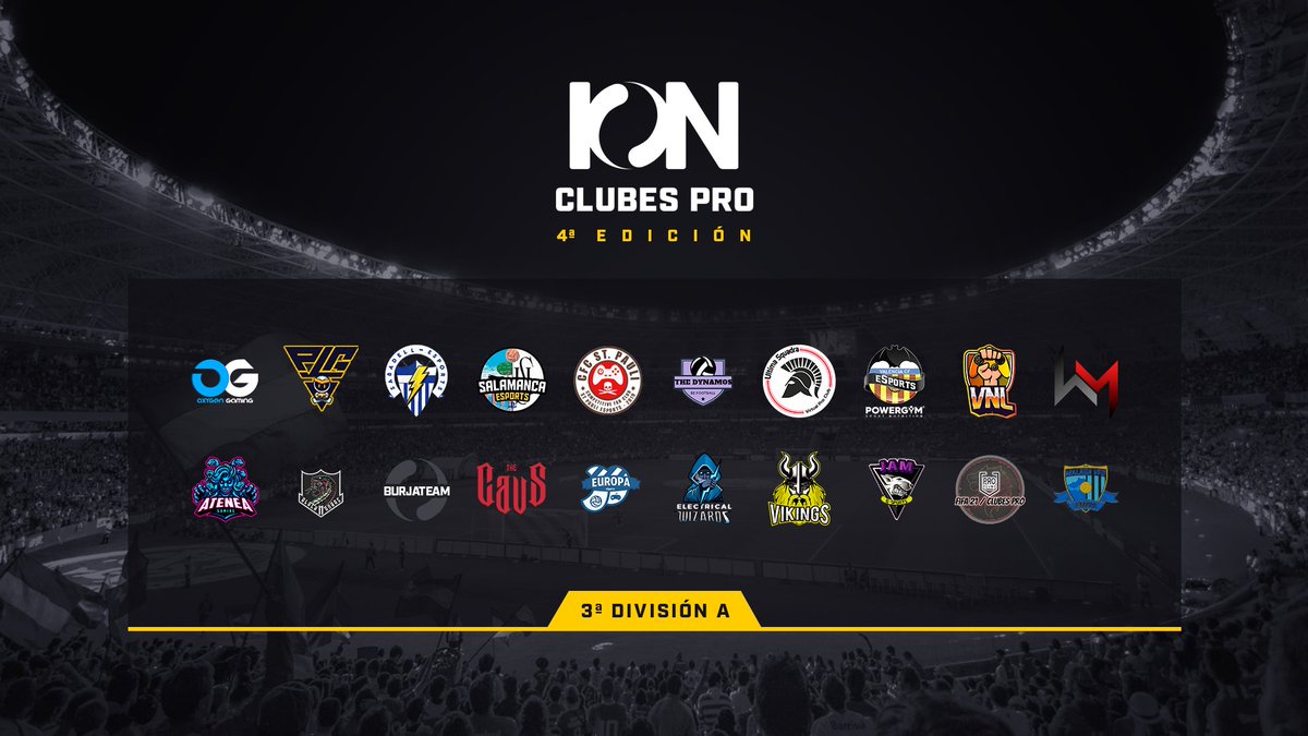 IONesports's tweet photo. Y por último, y no por ello menos importante, tenemos una 3ª división con cuatro grupos de mucho nivel pero donde solo unos pocos lograrán colarse entre los mejores de #IONClubesPro.
Hechas las presentaciones ya solo queda jugar, disfrutar y competir. ¡Mucha suerte a todos! https://t.co/hyLybF4iNq