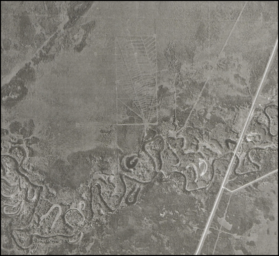 I was mindlessly flipping through a book of air photo records across central Alberta , and this one caught my eye & changed my scientific career. This 1:30,000 image shows the Saulteaux River surrounded by gorgeous rich fens. Anyone see anything curious here? 4/