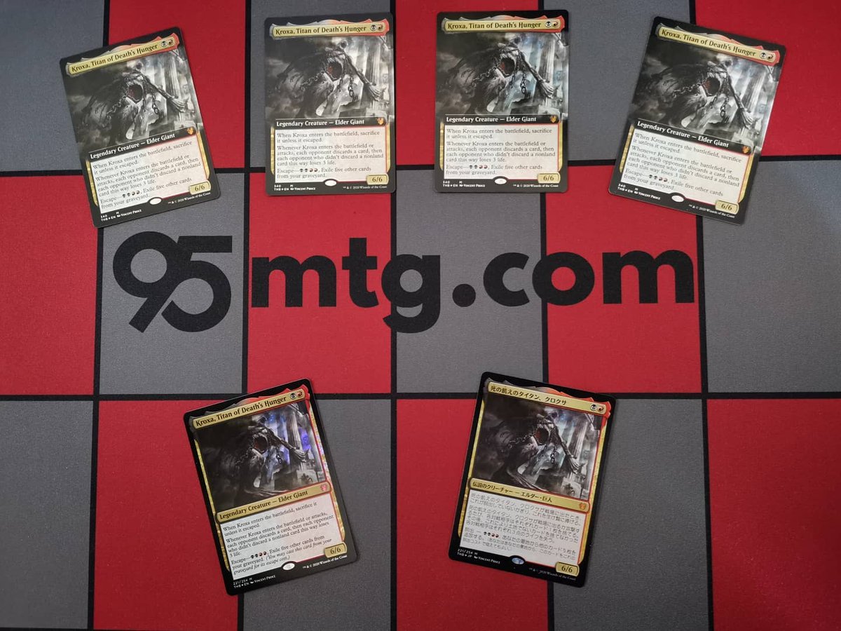 95mtg's tweet photo. "Kroxa, Titan of Death's Hunger", foil version. 😎
Available in our sales channel! 😀
📲 Contact us in DM 

#MTG #mtgtbd https://t.co/4pzw2hknzH