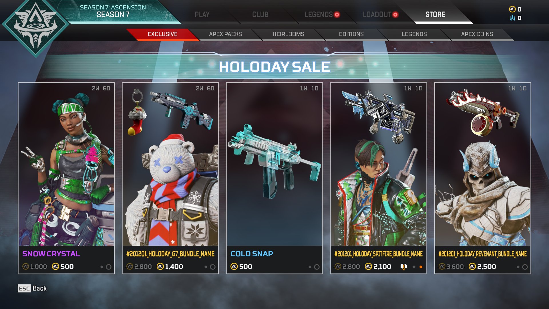 Holo-Days 2020 bundles price: