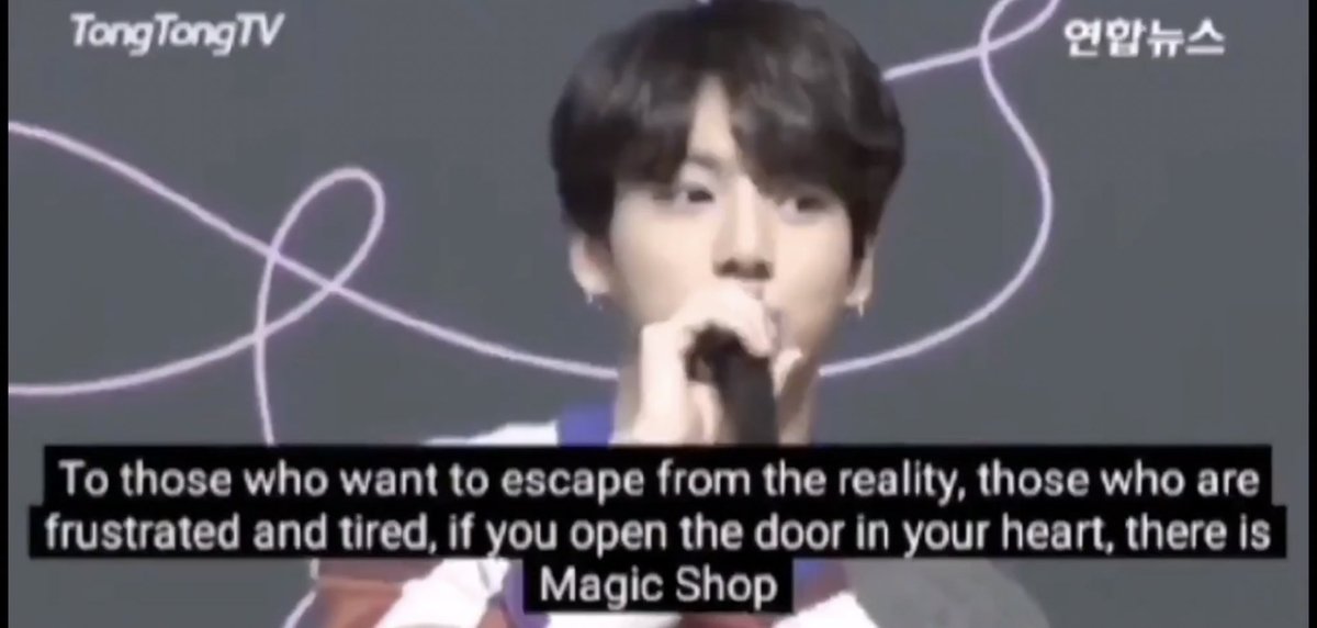 "When ARMY are tired, emotionally exhausted and having a rough time they can draw a door within their hearts and come inside... We are there. Its about letting ARMY know that we'll be there and be the strength for when they feel down."- Magic Shop