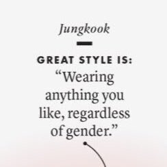 “Great style is wearing anything you like, regardless of gender."