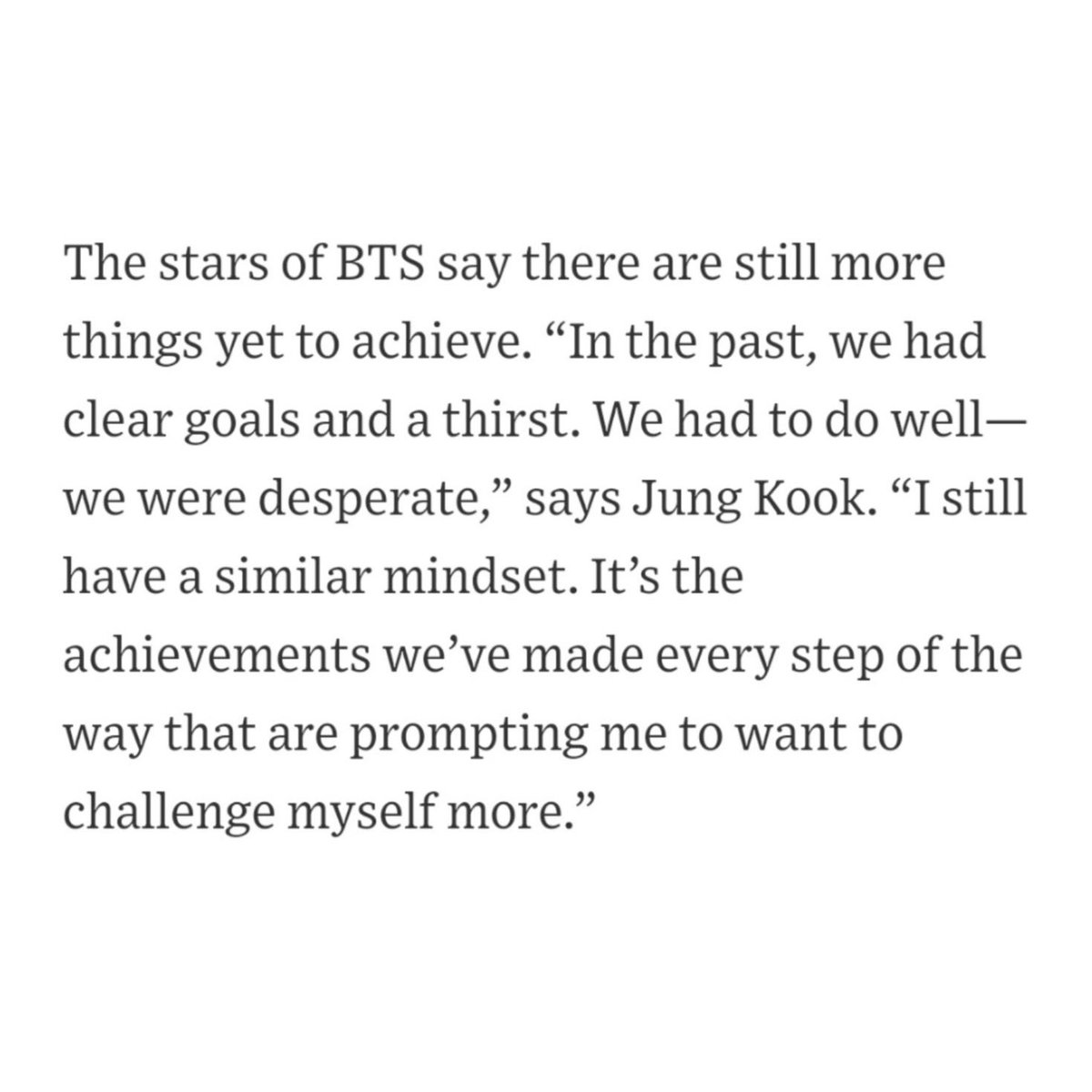“It’s the achievements we’ve made every step of the way that are prompting me to want to challenge myself more.”