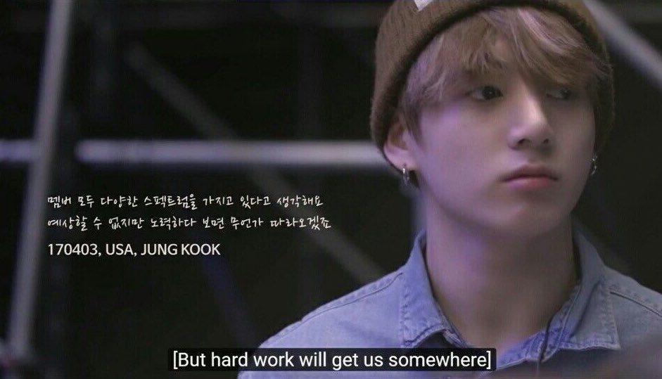 “There's no knowing what will come, but hard work will get us somewhere."