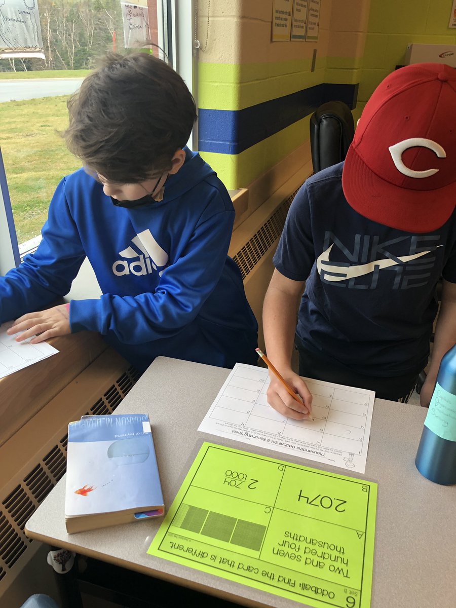 mrs_williamsBSI's tweet photo. Played a great game of  “oddball” in math class. Or as I explained it “there’s an imposter Among Us!” Lol. Kids got a kick out of it! #practicingmath #wwdb #decimalnumbers @BrooksideInt https://t.co/agyv6pI6QI