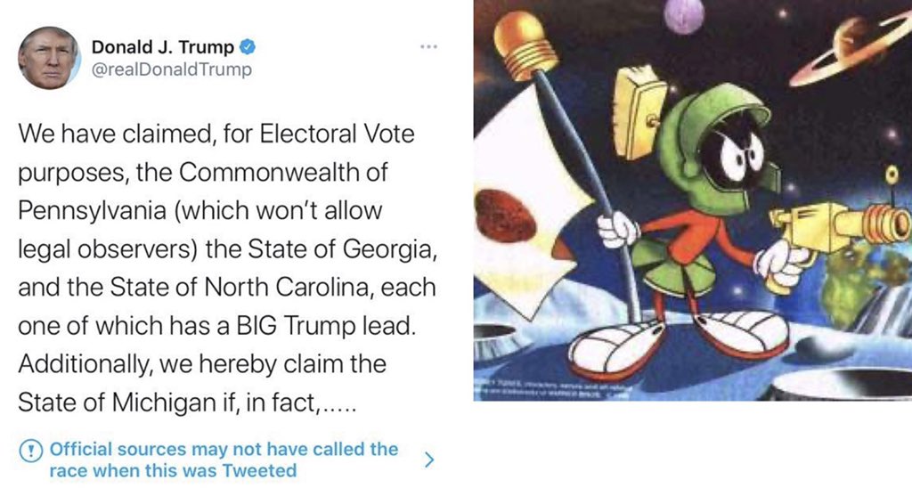 Democracy according to Trump.  #Trump2020 #Biden2020 <a href="/Trevornoah/">Trevor Noah</a> <a href="/ProjectLincoln/">The Lincoln Project</a> <a href="/TheDailyShow/">The Daily Show</a> #Elections2020