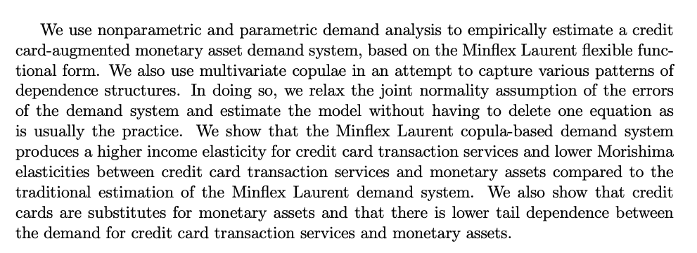 Jinan LiuJMP: "Credit Cards, the Demand for Money, and Monetary Aggregation"Website:  https://www.jinanliu.com/ 