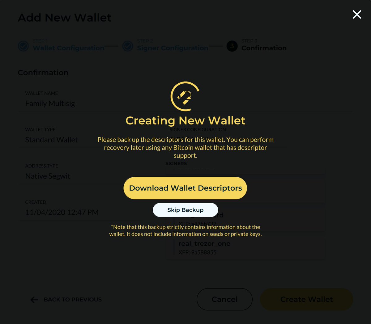 Nunchuk leverages Core code directly, and treats descriptors as first-class citizens.Everything in Nunchuk is designed around descriptors: from generating addresses, to wallet backups, to calculate transaction sizes and determine the optimal fee rates. 32/
