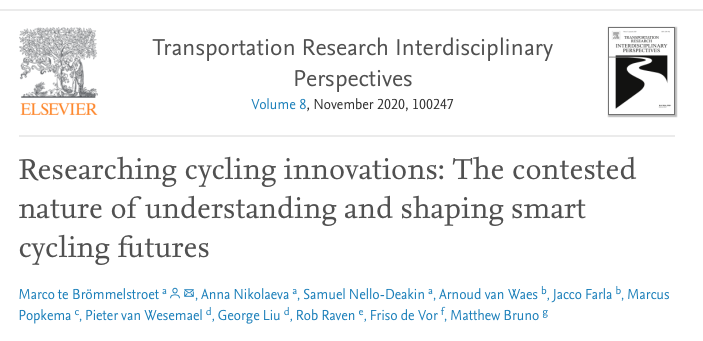 Great to see this piece out, with great leadership and enthusiasm from <a href="/fietsprofessor/">Urban Cycling Institute 🚲 </a> and team in putting this together. <a href="/Cyclingstudies/">SmartCyclingFutures</a> <a href="/_Anna_Nikolaeva/">Anna Nikolaeva</a> <a href="/arnoudvanwaes/">Arnoud van Waes</a> @JaccoFarla @georgeintraffic <a href="/M_Bruno_/">Matthew Bruno</a> <a href="/frisodevor/">Friso de Vor</a> @marcuspopkema <a href="/NelloDeakin/">Samuel Nello-Deakin</a> sciencedirect.com/science/articl…