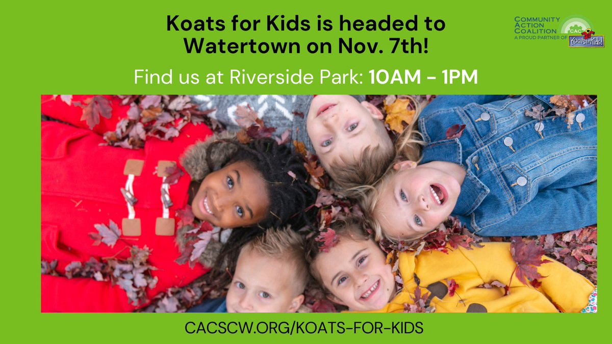 CACSCWI's tweet photo. Koats for Kids is heading to Jefferson County THIS WEEKEND ONLY! Stay tuned for the locations and times of where to find us! #k4k #koatsforkids https://t.co/PBq0iyRpmW https://t.co/8Rkw7YOp0j
