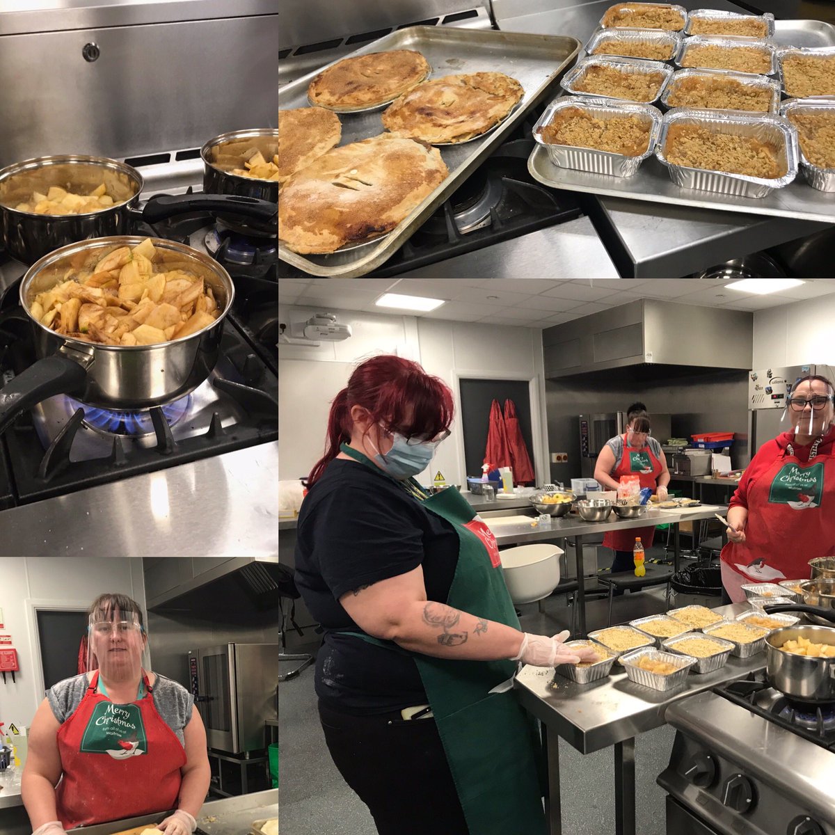 OasisHubOldham's tweet photo. Our amazing volunteers turning 17 bags of donated apples into heartwarming crumbles to share with our community #plateup @OldhamCouncil @cllrsfielding @Oasis_UK https://t.co/q2ScvKNsYn