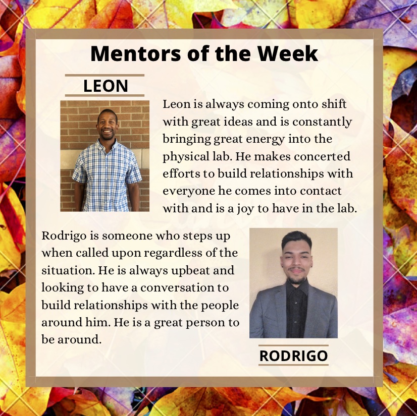 CommLabASU's tweet photo. Let's "fall" into this week and give it up for Rodrigo and Leon for Mentors of the Week! Their energy is relentless in helping their peers and mentees and we appreciate all their hard work for the lab! Thank you!  #commlabasu #asuwest #communicate https://t.co/Y3brsztWdJ