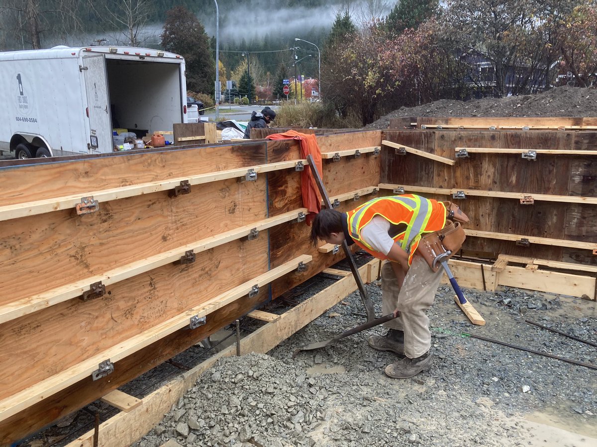Our students have been busy working on the SD48 House Build. @SeatoSkySD48 #loveschoollife #learningtobuildahouse