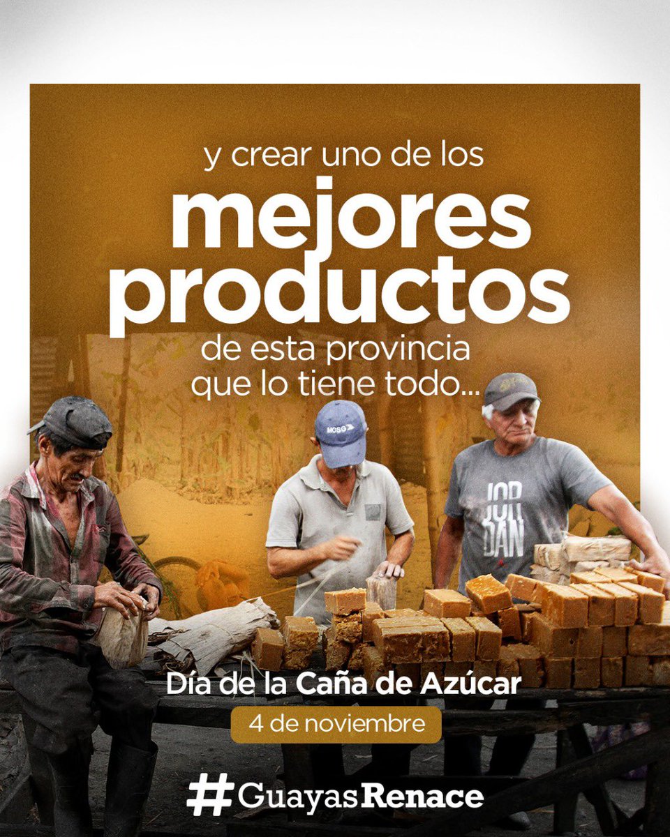 guayasrenace's tweet photo. ¡Hoy es la fecha más dulce del año...celebramos el Día de la Caña de Azúcar! 

Planta bendita que abunda en Naranjito, corazón de nuestra provincia, y de donde extraemos los más deliciosos manjares...

Porque en la caña de azúcar #GuayasRenace https://t.co/xS7OmKISEJ