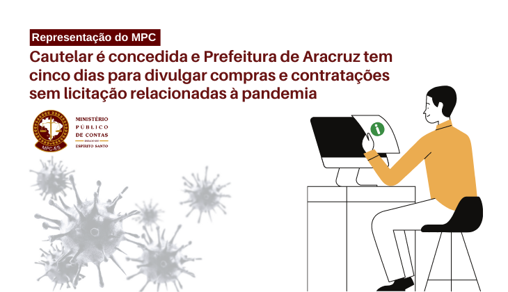 mpc_es's tweet photo. #Decisão tomada na sessão da 1ª Câmara do TCE-ES desta quarta-feira (4) atende ao pedido do MPC na Representação 4573/2020 e estabelece multa diária de R$ 5 mil ao prefeito de Aracruz se descumprir a medida
➡️https://t.co/Bx3QMqyNJ3
#mpces #mpdecontas #transparencia #covid19 https://t.co/E5ywr1UNdx