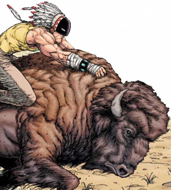 DAY 4: William Great Eagle aka CHIEF MAN-OF-BATS! Dr. William Eagle of the Sioux became Chief Man-of-Bats and a masked protector to local reservation. He is a member of Batman, Incorporated, a global crime fighting organization ran by Bruce Wayne.  #NativeAmericanHeritageMonth  