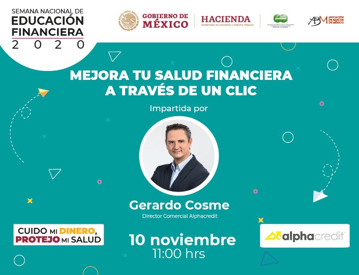 Estamos muy emocionados de participar en el evento más importante de Educación Financiera en el año, la Semana Nacional de Educación Financiera (SNEF) de la #CONDUSEF. Ingresa del 4 al 18 de noviembre y accede gratis a todos los contenidos. 👉bit.ly/34EvF2K