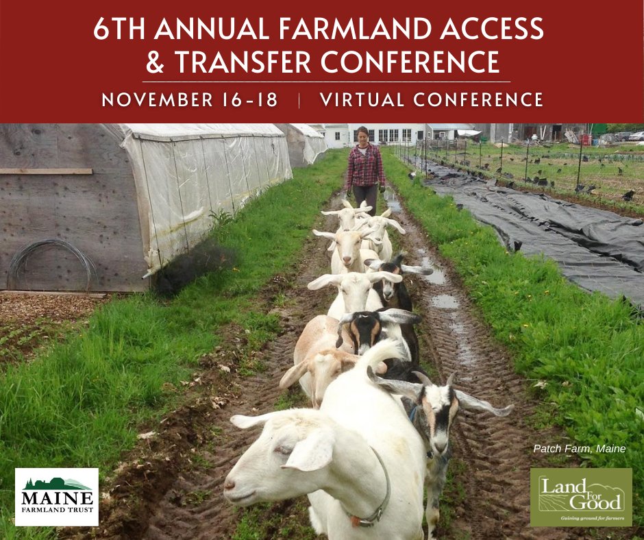 LandForGood's tweet photo. "The issues, strategies and skills shared at this conference have increasing relevance to today’s farmers — both those who are transitioning out of farming and those who are starting new farm enterprises — and their impact on our regional food system."
https://t.co/n4MgTCaszo https://t.co/cRCed3RsNa
