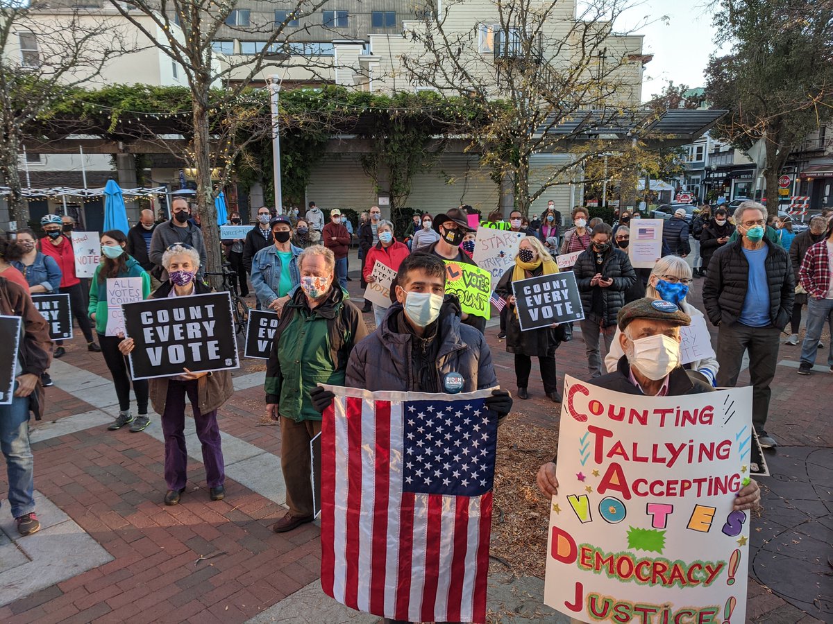 neuroNJactivist's tweet photo. #ProtectTheCount rally today at Princeton! This is OUR democracy! #CountEveryVote #ThisIsDemocracy

The election is not over until every vote is counted! https://t.co/UUanZdDiv6