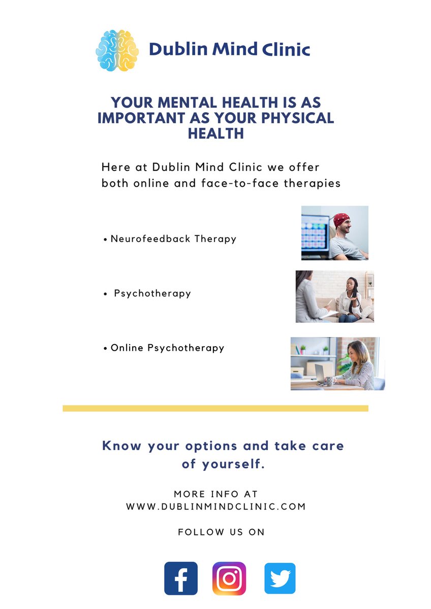 DublinMind's tweet photo. During these challenging times it’s of utmost importance to look after our health especially our mental health and emotional needs . Get the support you deserve. More info on how to avail of our services at https://t.co/JKC6yJwkI5 #mentalhealth #therapy #COVID19 #psychology https://t.co/xqkz1nuQOE
