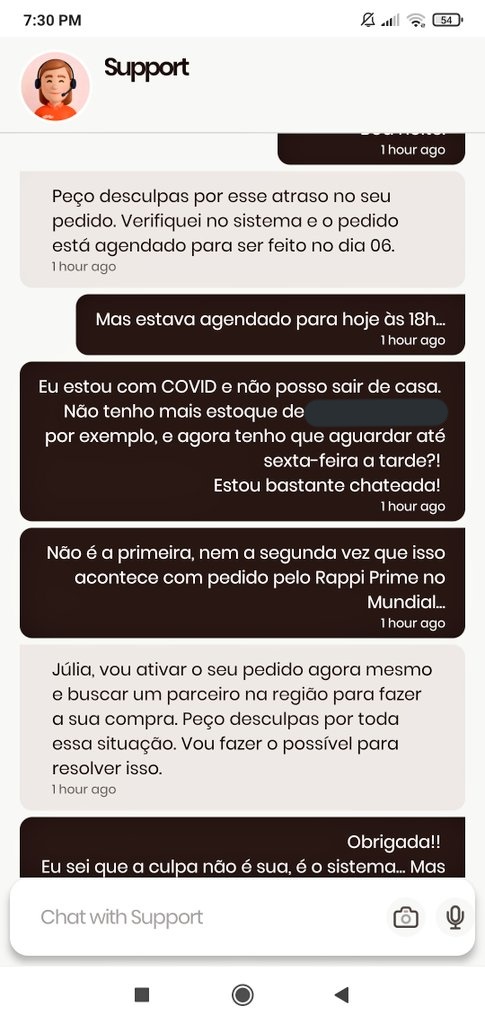rabhaju's tweet photo. @RappiBrasil  
Porquê vocês dão um prazo, NÃO cumprem, ADIAM a entrega em quase 48 horas e no final CANCELAM A COMPRA??!! #rappi #rappibr #rappiprime #comprasdesupermercado #covid https://t.co/9nJjI1HQIS