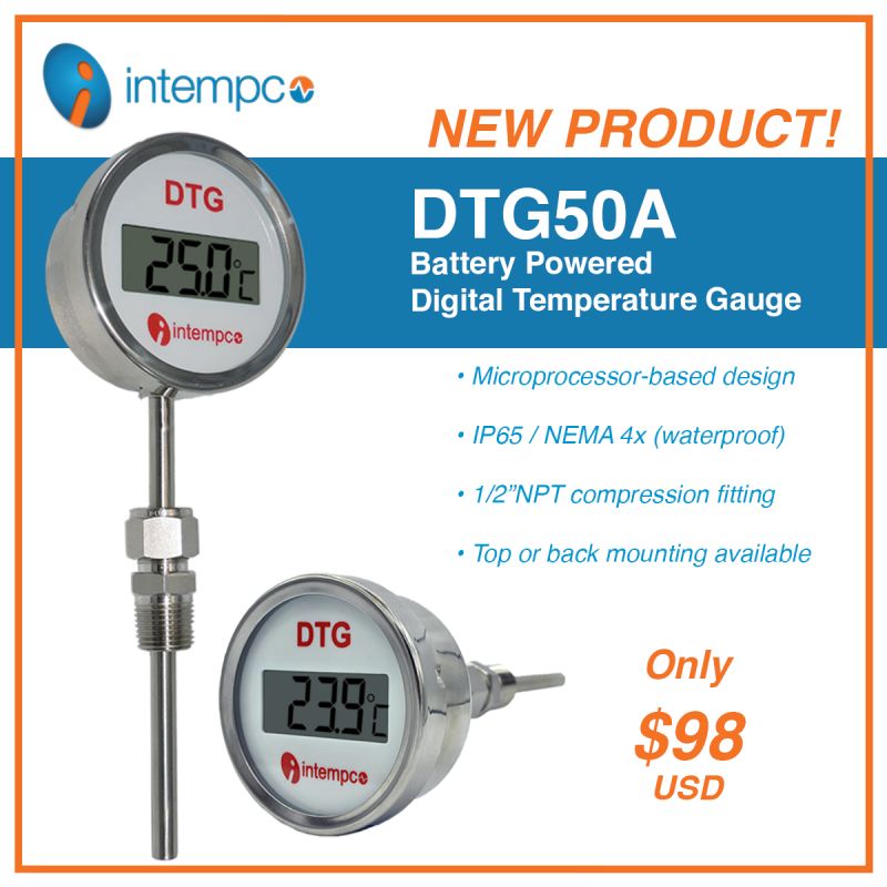 TALONTechSales's tweet photo. Intempco's new DTG50A Battery-Powered Digital Temperature Gauge is an idea low cost solution for HVAC, refrigeration and most industrial applications for temperature monitoring. Speak to TALON on placing an order! https://t.co/wiCM8L1AHc
#temperaturesensor #batterypowered #hvac https://t.co/eo61YmtcDI
