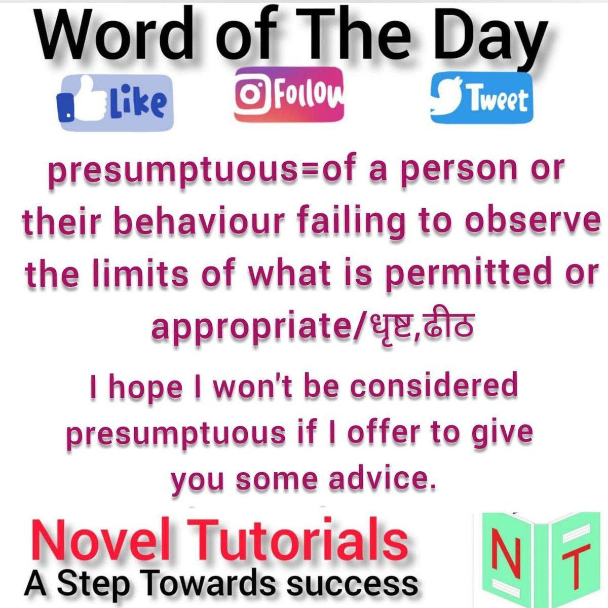 NovelTutorials's tweet photo. #joylearning #wordplay #EnglishTeaching
# FunWithLanguage #education #LanguageExpert #dailylearning #knowledge #GoOnline #funfacts #BrainTonic #EasyEnglish #OneWordDaily #meanings #NewWords #synonyms #GeneralEnglish #MagicOfWords #SentenceBuilding #UseNewWords #HindiMeaning https://t.co/pbmsIjsBZV