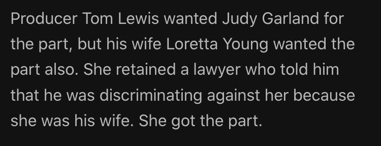 *Amazing* trivia from the IMDb page for Cause for Alarm! You do NOT want to mess with Loretta Young.  #Noirvember