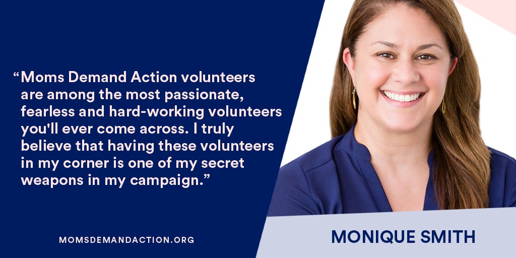 Ohio Moms Demand Action volunteer Monique Smith won a seat in the Ohio State House! Congratulations,  @smithfor16!
