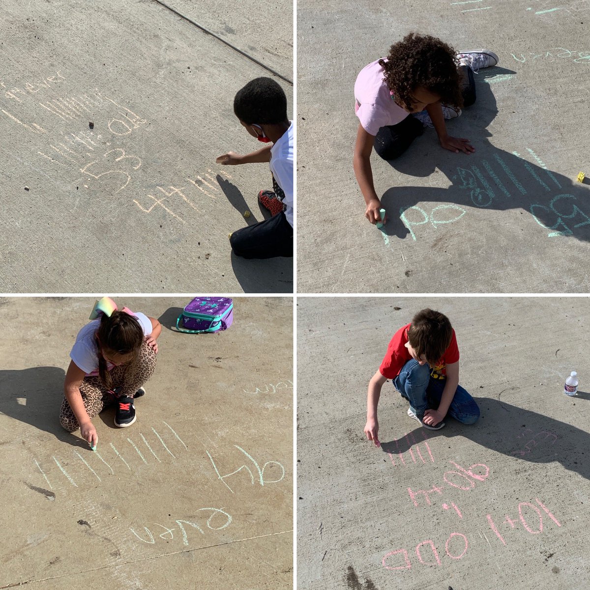 I know teaching involves so much tech this year, but dice and chalk can get the job done too! #teachinginapandemic