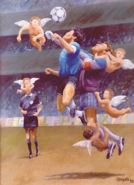 If you want to understand Trump declaring victory, it's important to understand this was pioneered in 1986 by Diego Maradona.Maradona realized that if he could get his teammates to celebrate his illegal  #HandOfGod world-cup goal, referees wouldn't have the "huevos" to undo it.