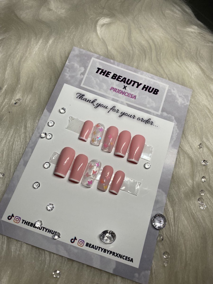 TheBeautyHub_UK's tweet photo. First set of custom-made press-on nails 💅🦋
#presson #pressonnails #pressonnailsuk #nailsuk #nailtechuk #nailtech #nails #nailporn https://t.co/dkMZt9tP4W