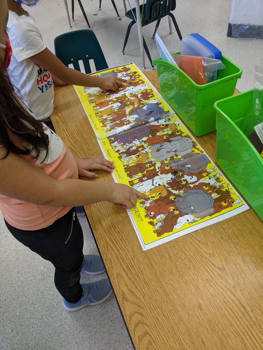 SMGLIBRARY_CSSD's tweet photo. Our Kindergarten @MrsAstorino and ones @MrsGinaGeo @mrskfranksclass had fun searching for #FindFergus @MikeBoldt We found and counted 19 #Fergus ( Ferguses?) in the #learningcommons https://t.co/P7IEhHUFhS
