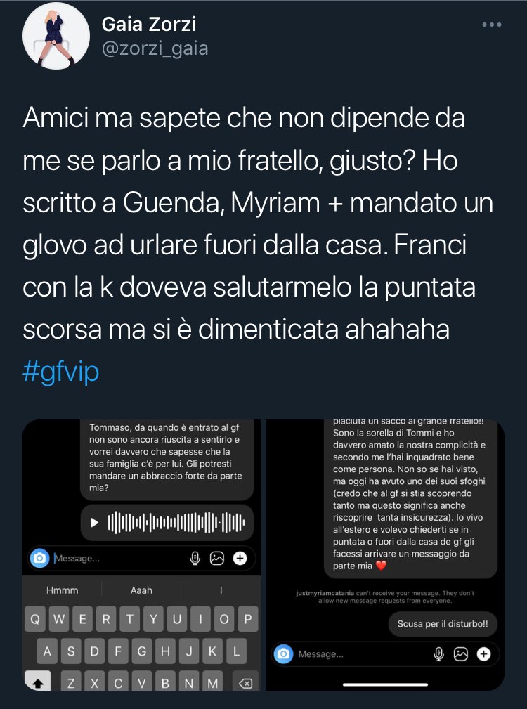 janniksvn's tweet photo. 🚨 SIA LA SORELLA DI TOMMASO CHE LA MADRE SONO DISPOSTI A VEDERLO, NON CREDIAMO AL GF 🚨 #gfvip #FATECIVEDERETOMMASO https://t.co/dDmzS1VM7g